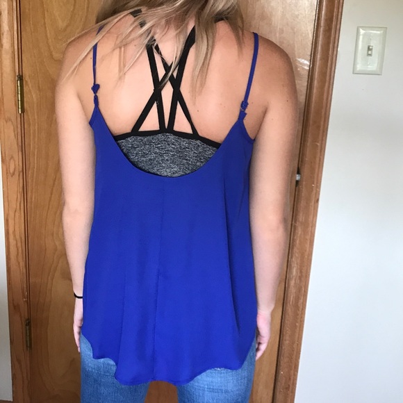 Apt 9 blue chiffon tank top size XS - Picture 3 of 6